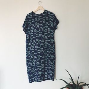 Silk shift dress